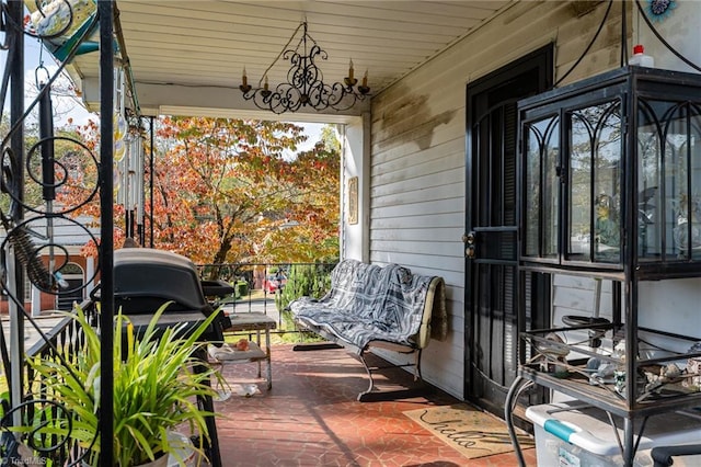 view of patio with covered porch