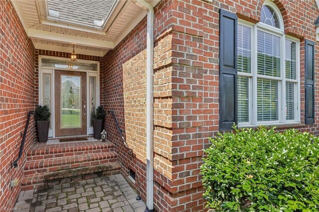 3741 Canter Dr, Trinity, NC 27370 - doorway to property featuring brick siding