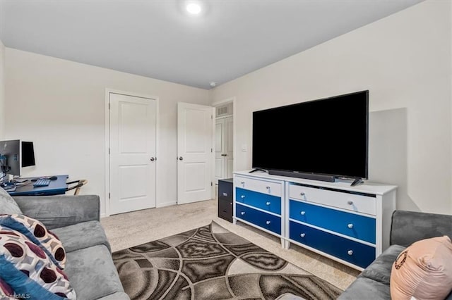 view of carpeted living room