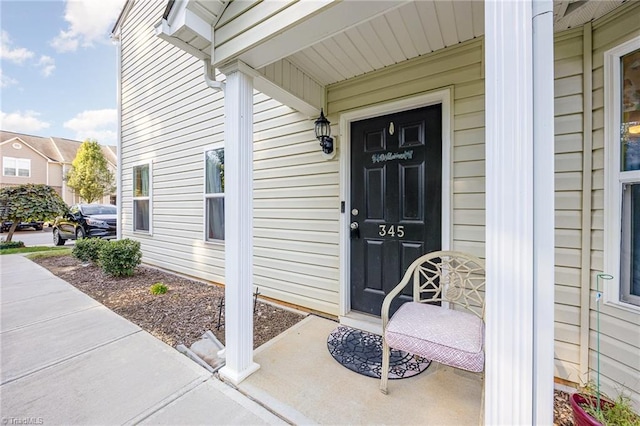 view of doorway to property