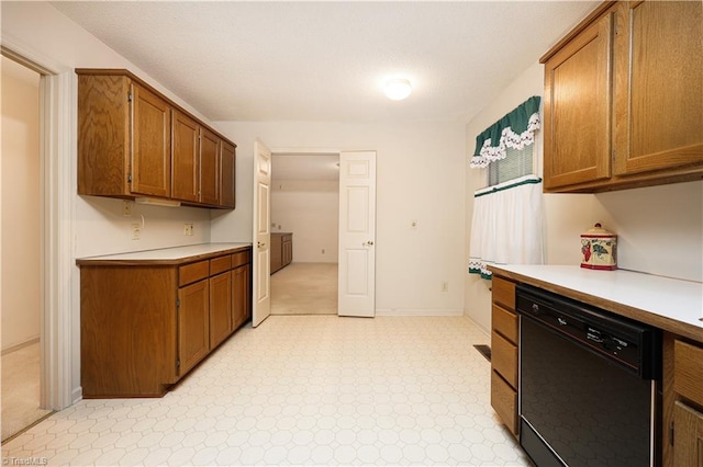 kitchen with black dishwasher