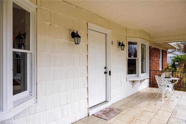 view of doorway to property