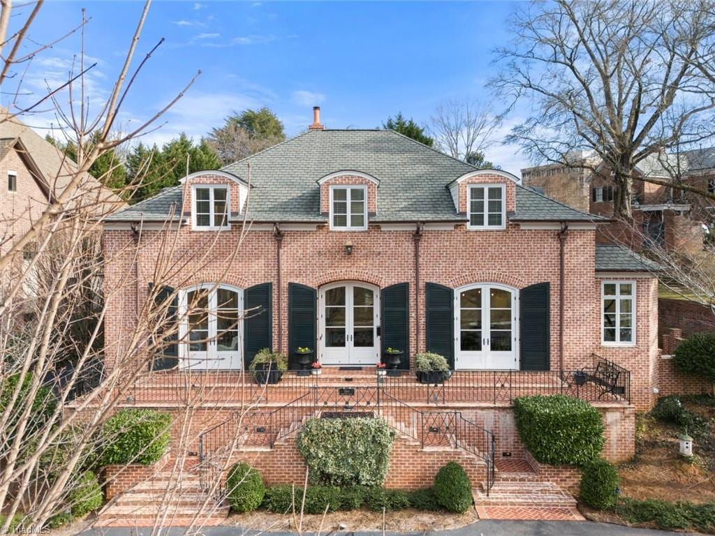 view of front of home with french doors