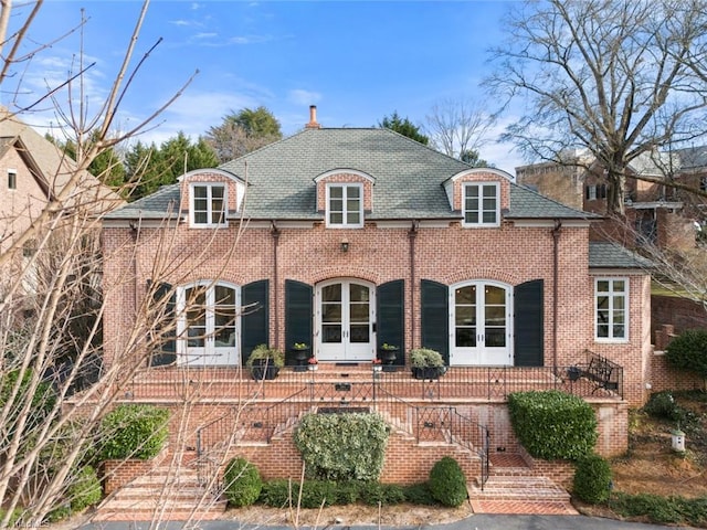 view of front of home with french doors