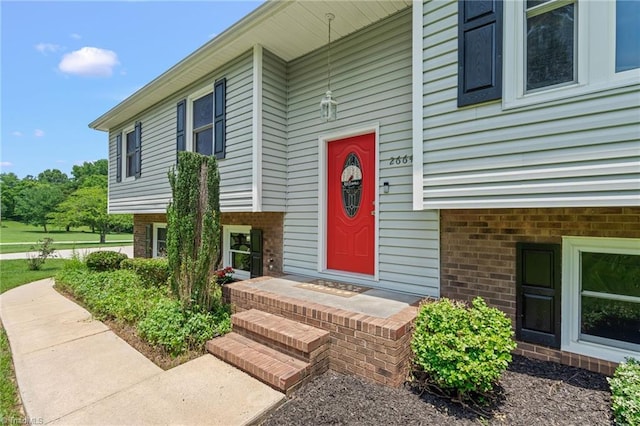 2664 Old Thomasville Rd, Winston-Salem, NC 27107 - view of exterior entry featuring brick siding