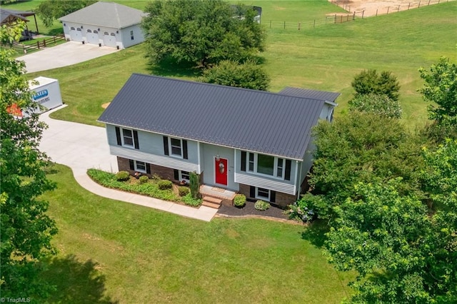 2664 Old Thomasville Rd, Winston-Salem, NC 27107 - view of front of home featuring a metal roof and a view of countryside
