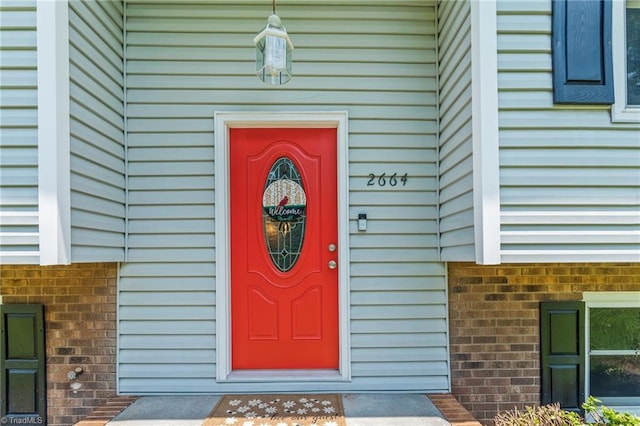 2664 Old Thomasville Rd, Winston-Salem, NC 27107 - doorway to property featuring brick siding