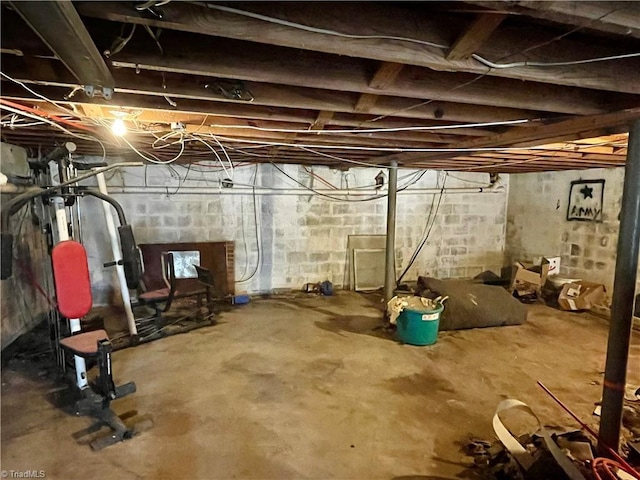 view of basement