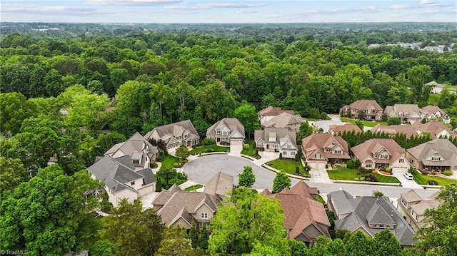 drone / aerial view with a residential view