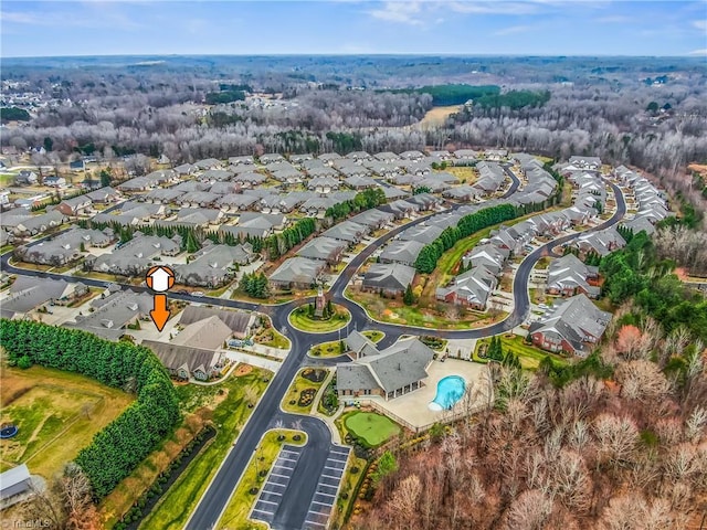 birds eye view of property featuring a residential view