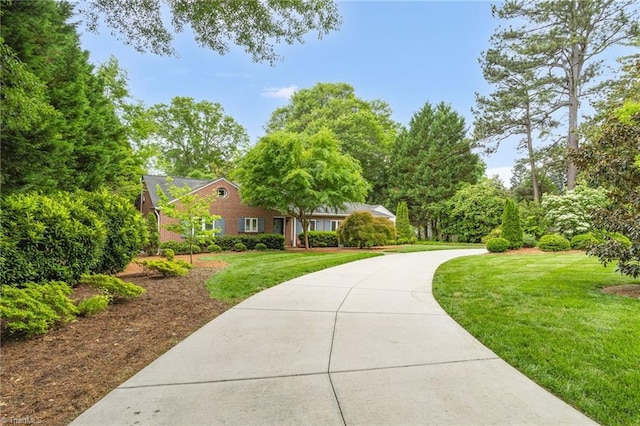 view of home's community featuring a yard
