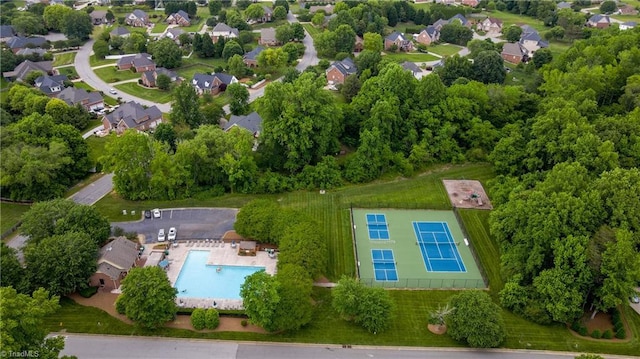 1005 Fallbrook Ln, Lewisville, NC 27023 - drone / aerial view of a pool