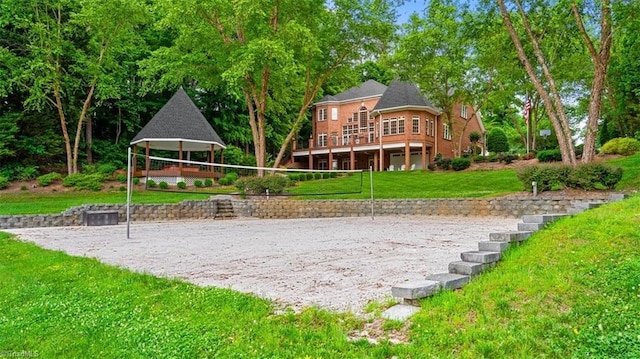 344 Lake Point Ln, Belews Creek, NC 27009 - view of community with a gazebo, volleyball court, and a yard