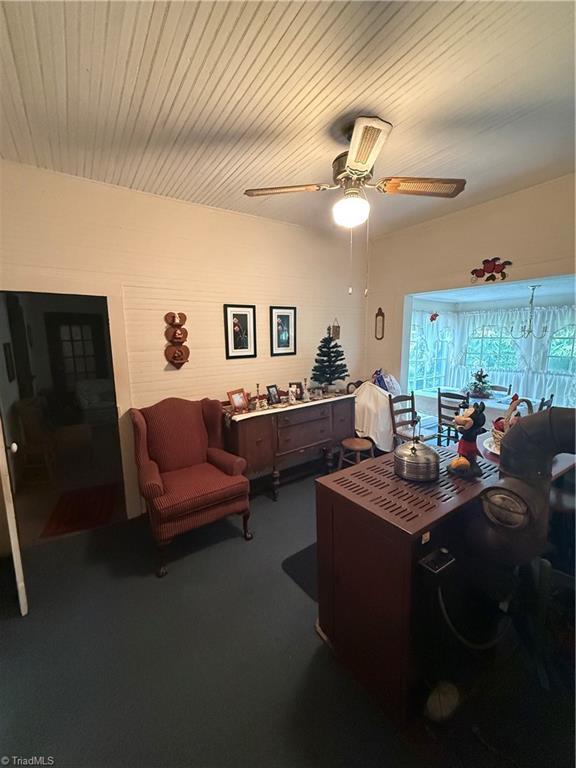 535 Worth St, Mount Airy, NC 27030 - carpeted office space with ceiling fan