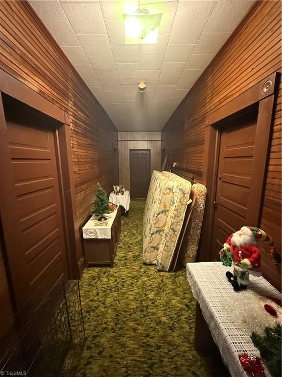 535 Worth St, Mount Airy, NC 27030 - hall featuring wooden walls