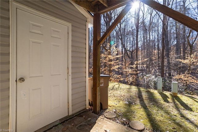 view of doorway to property