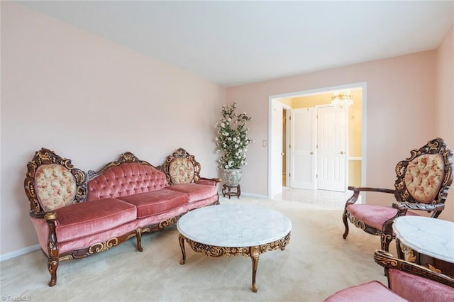 view of carpeted living room