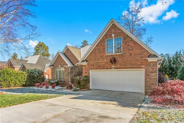 view of property with a garage