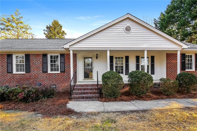 view of front of house featuring covered porch