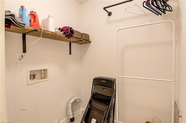 5430 Strasburg Dr, Greensboro, NC 27407 - washroom featuring hookup for a washing machine and baseboards