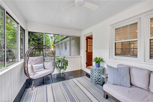 3480 York Rd, Winston-Salem, NC 27104 - sunroom / solarium with healthy amount of natural light and ceiling fan