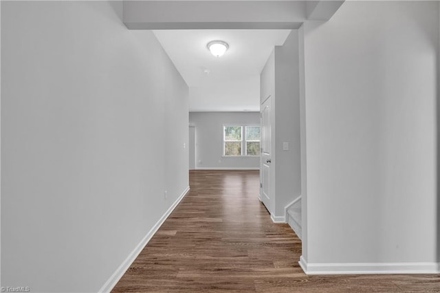 hall featuring hardwood / wood-style flooring