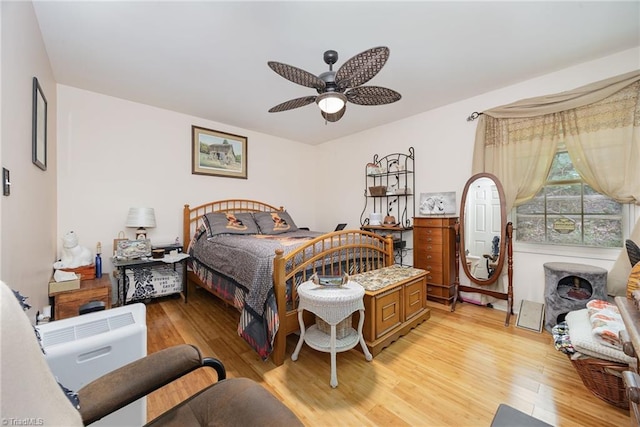 1973 Old Mountain Rd, Thomasville, NC 27360 - bedroom featuring light wood-style floors and ceiling fan