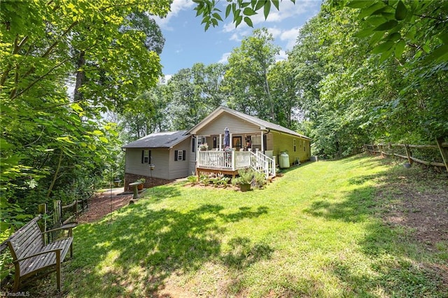1973 Old Mountain Rd, Thomasville, NC 27360 - rear view of house featuring a wooden deck