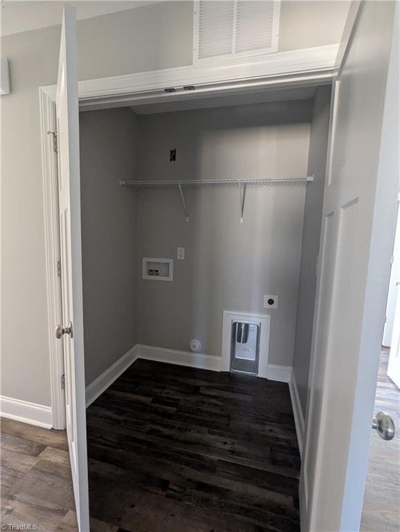 laundry room with laundry area, electric dryer hookup, baseboards, and washer hookup