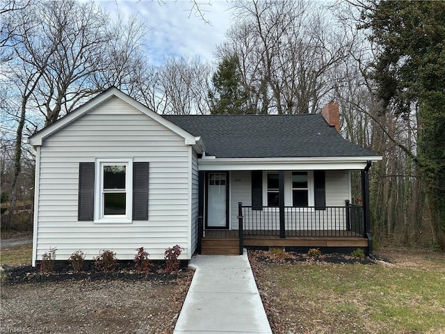 view of front of home with a porch