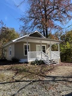 bungalow-style home with covered porch