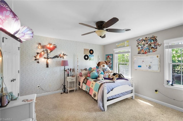 4105 Waldenbrook Rd, Greensboro, NC 27407 - carpeted bedroom with baseboards, multiple windows, and visible vents