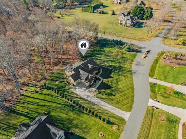 aerial view featuring a rural view