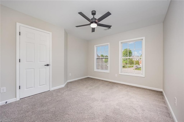 3510 Meadow Glen Ct, Clemmons, NC 27012 - carpeted empty room featuring baseboards, a ceiling fan, and visible vents