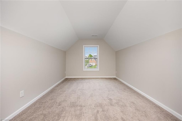 3510 Meadow Glen Ct, Clemmons, NC 27012 - bonus room featuring lofted ceiling, carpet floors, baseboards, and visible vents