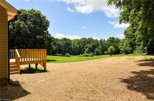 3902 NC Highway 47, Lexington, NC 27292 - view of yard with a deck and a forest view