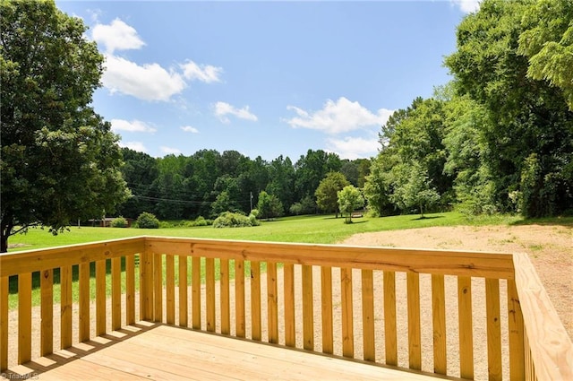 3902 NC Highway 47, Lexington, NC 27292 - wooden terrace with a lawn and a view of trees