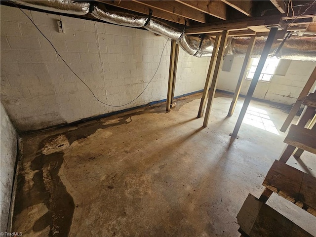 view of basement