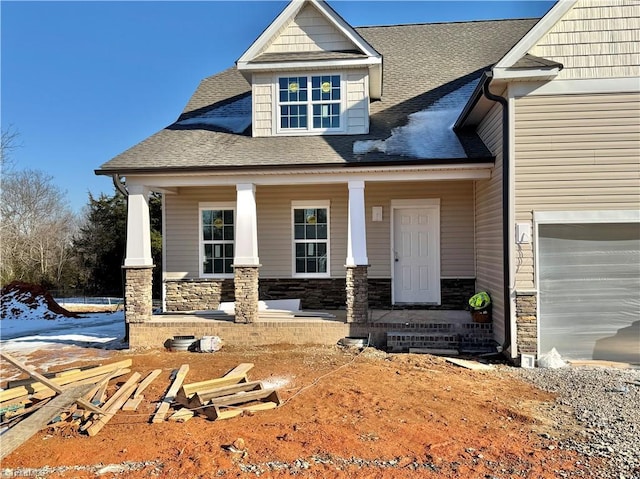 view of front of house with covered porch