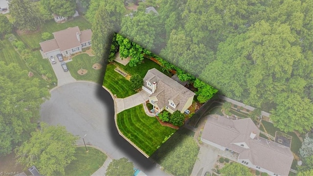 bird's eye view featuring a residential view