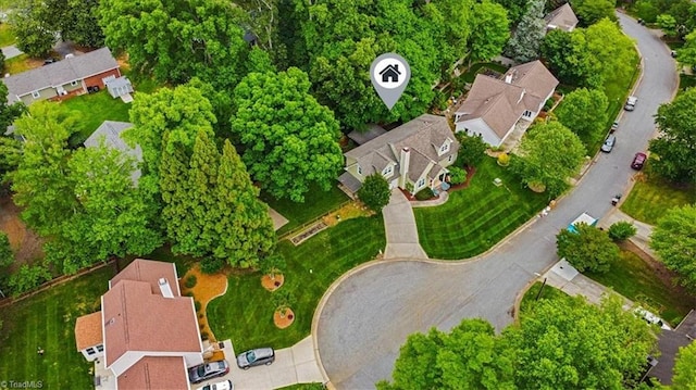 drone / aerial view featuring a residential view