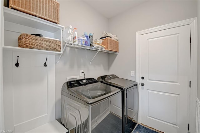 231 Plumstead Ln, Clemmons, NC 27012 - clothes washing area featuring washer and dryer