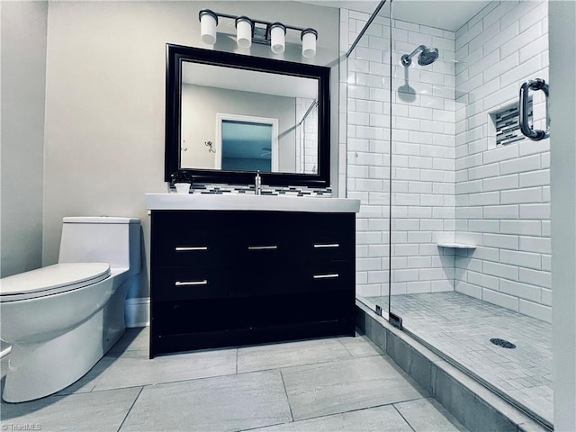 508 Audubon Dr, Greensboro, NC 27410 - full bathroom with vanity and a tile shower