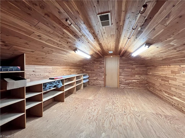 508 Audubon Dr, Greensboro, NC 27410 - bonus room featuring wood walls, wooden ceiling, and lofted ceiling
