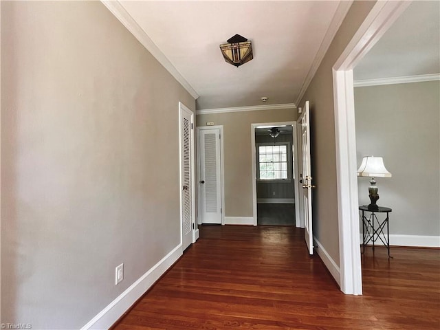 508 Audubon Dr, Greensboro, NC 27410 - corridor with wood finished floors and crown molding