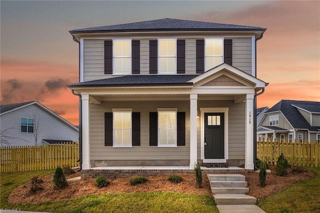 1815 Cleburne Ter, Kernersville, NC 27284 - view of front of home with a porch and fence