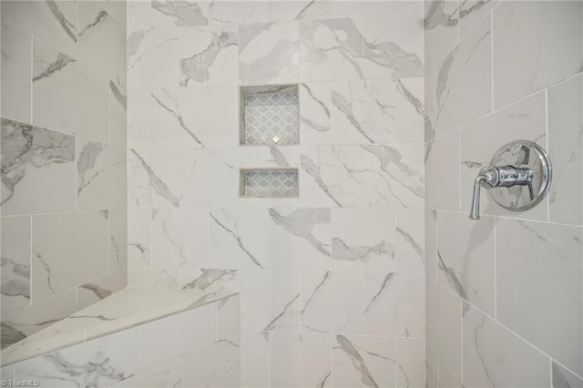 room details with tiled shower