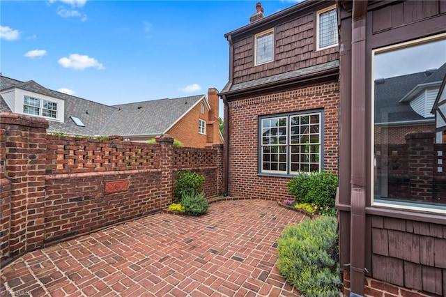view of patio / terrace with fence