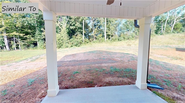 view of patio / terrace with ceiling fan