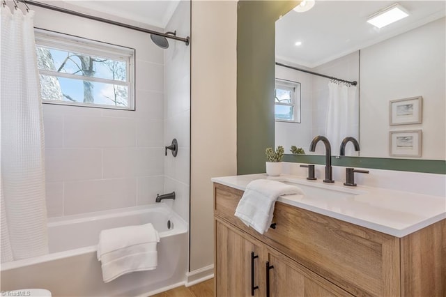 4566 Fork Rd, Norwood, NC 28128 - bathroom featuring vanity and shower / tub combo